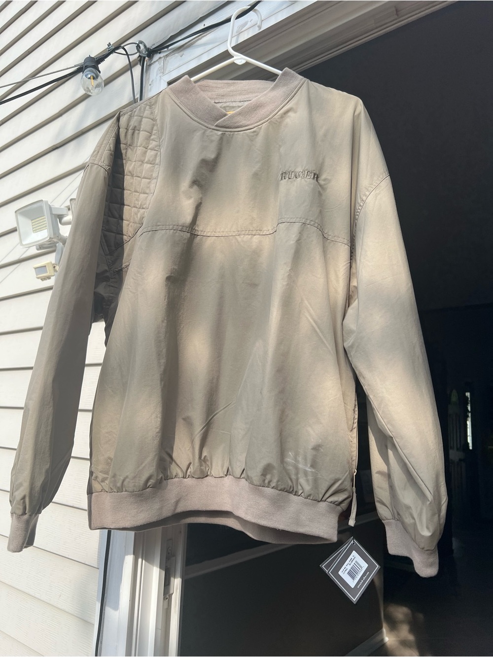 Bob Allen NWT Men’s Shooting Jacket / Casual Pullover - Taupe Ruger logo - XL